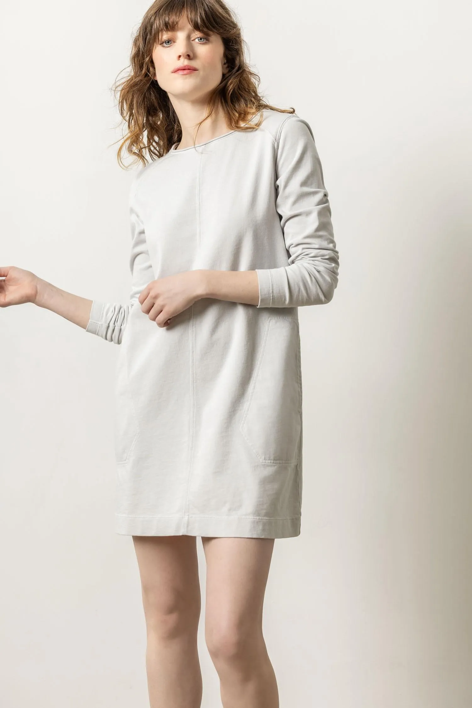 Front Seam Crewneck Dress