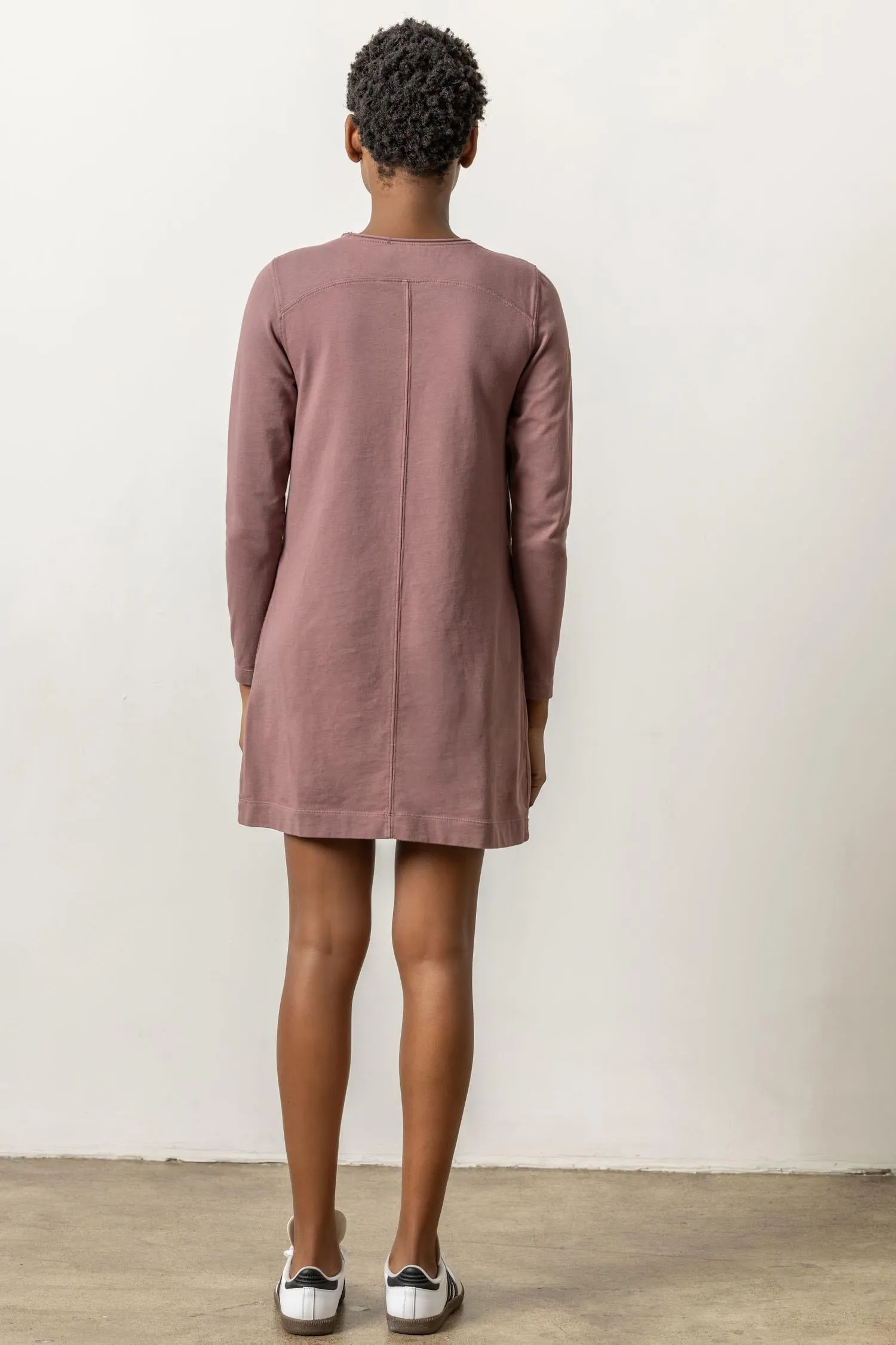 Front Seam Crewneck Dress