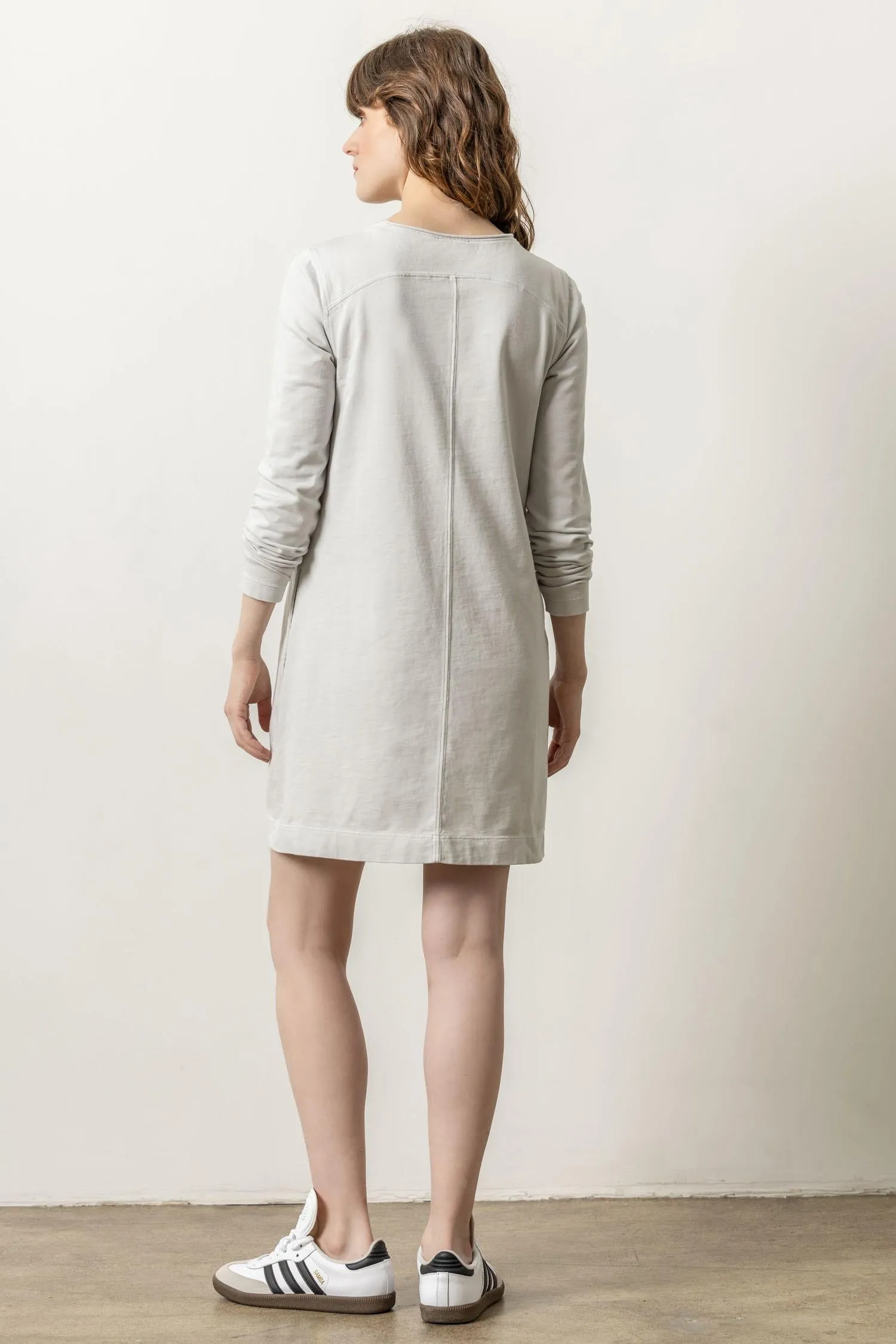 Front Seam Crewneck Dress