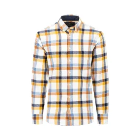 Fynch-Hatton Checked Flannel Shirt 14106030 New Dijon