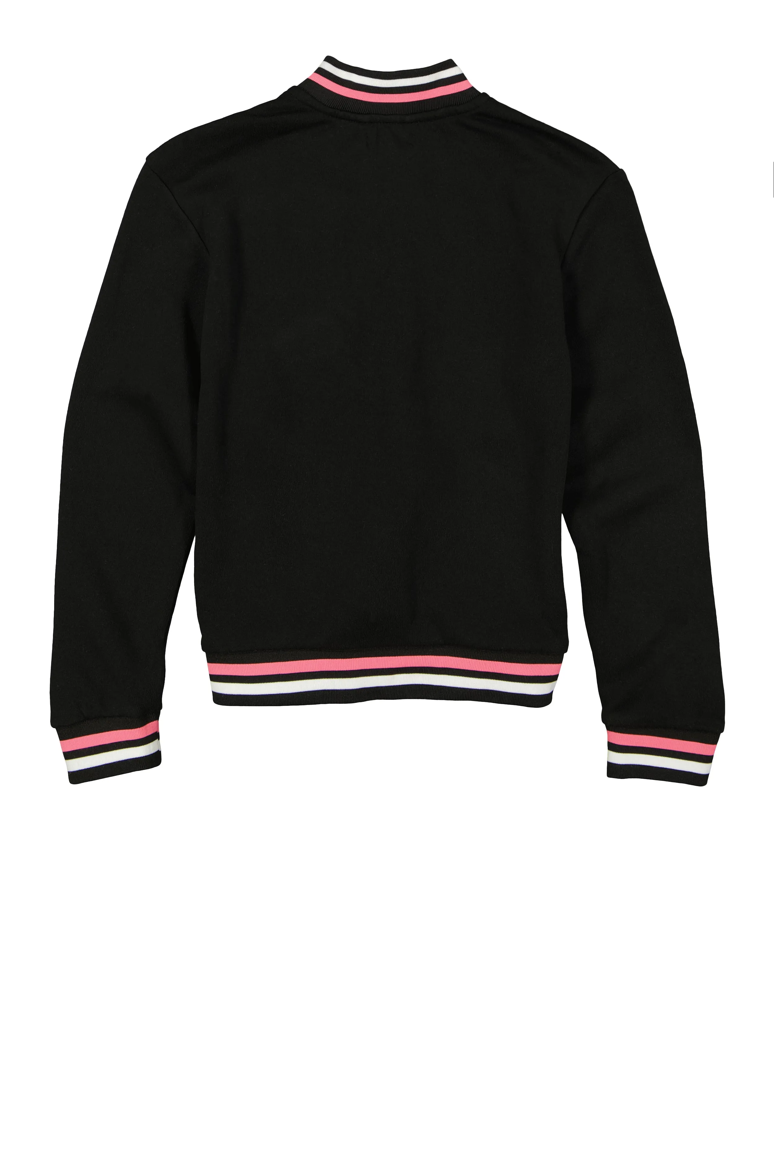 Girls B Initial Chenille Patch Graphic Varsity Jacket