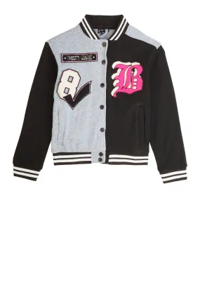 Girls Varsity League Graphic Chenille Patch Jacket