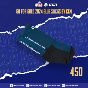 Go for Gold 2024 Blue Socks by CCN