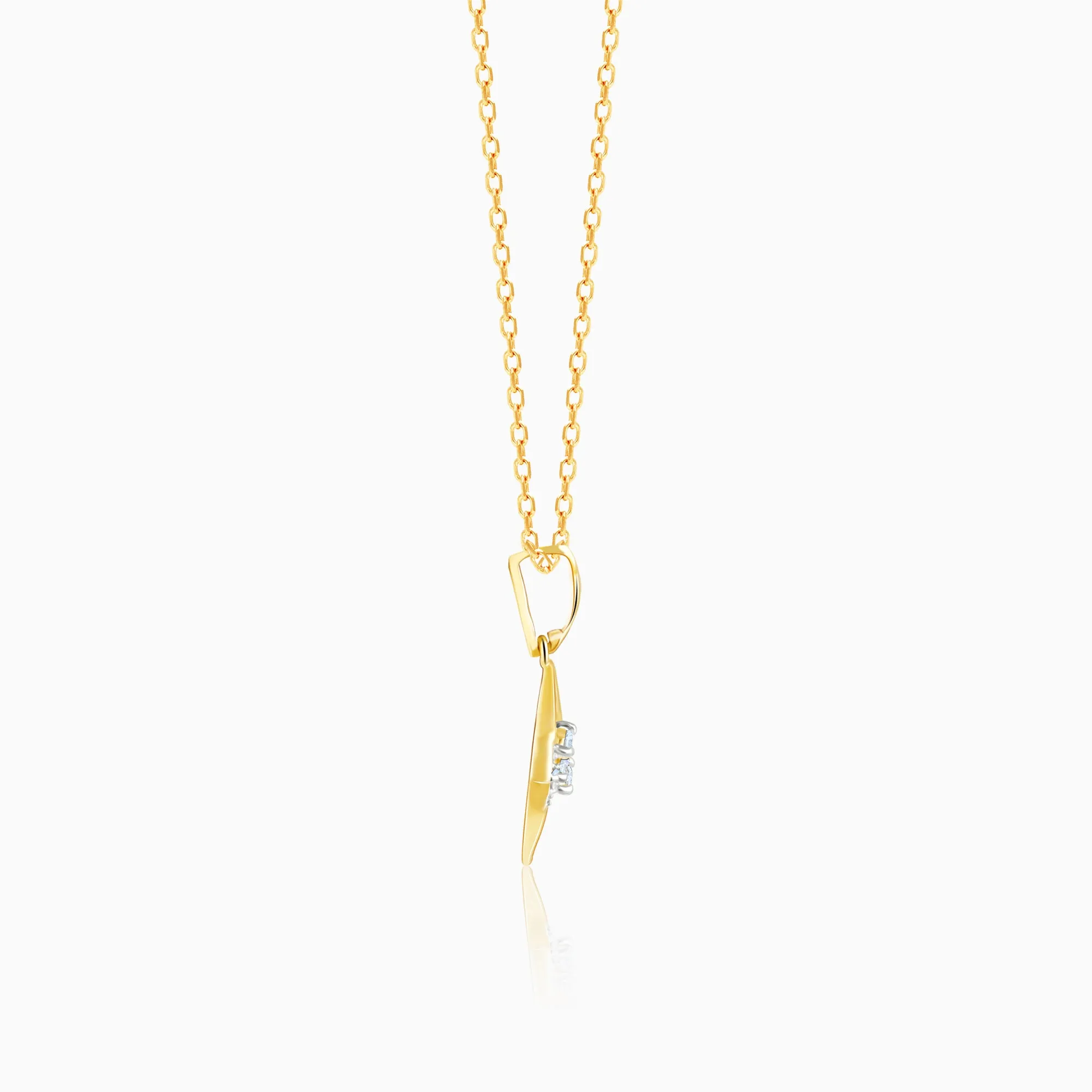 Gold Square Of Elegance Diamond Pendant