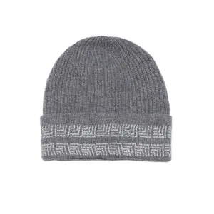 GRAY CASHMERE BEANIE