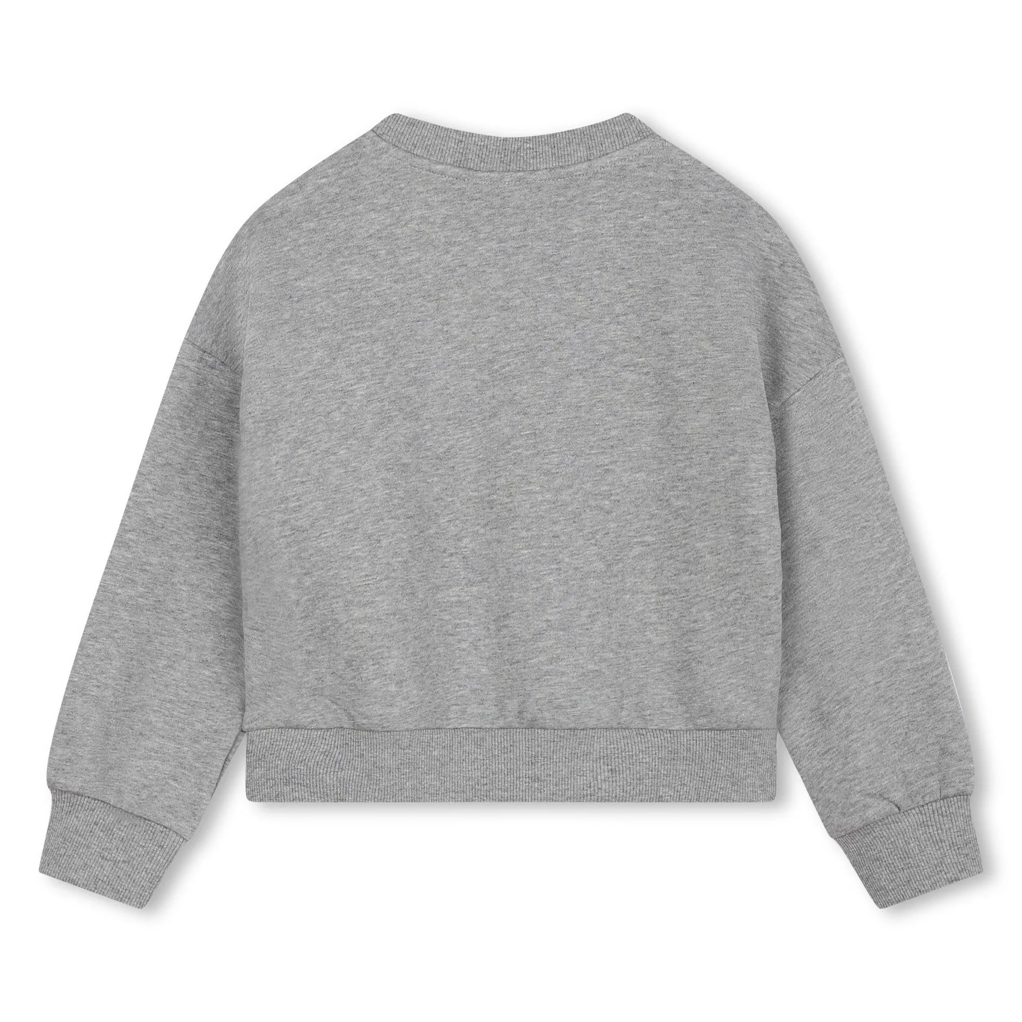 Grey Marl Pink Logo Sweatshirt