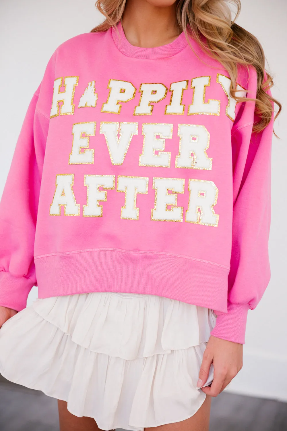 HAPPILY EVER AFTER PINK PULLOVER