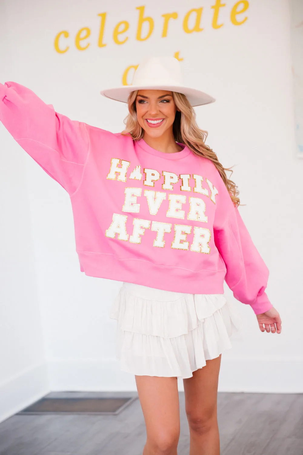 HAPPILY EVER AFTER PINK PULLOVER