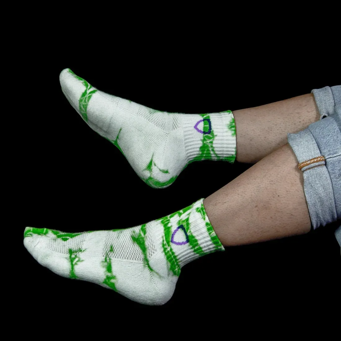 Helios Styocks Tie & Dye Ankle Length Cushion Socks - Green