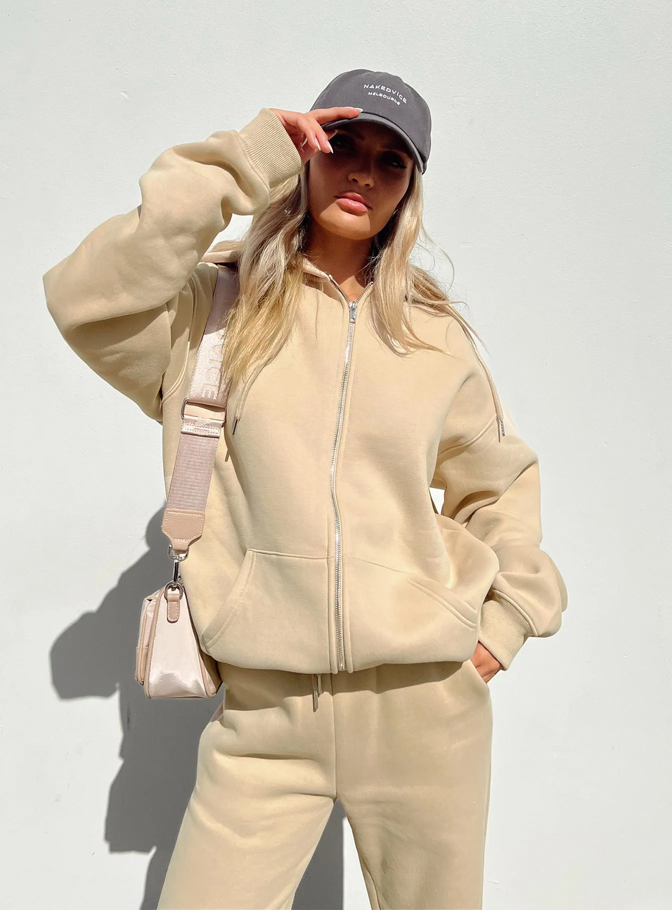 Hoda Zip Up Jacket Beige