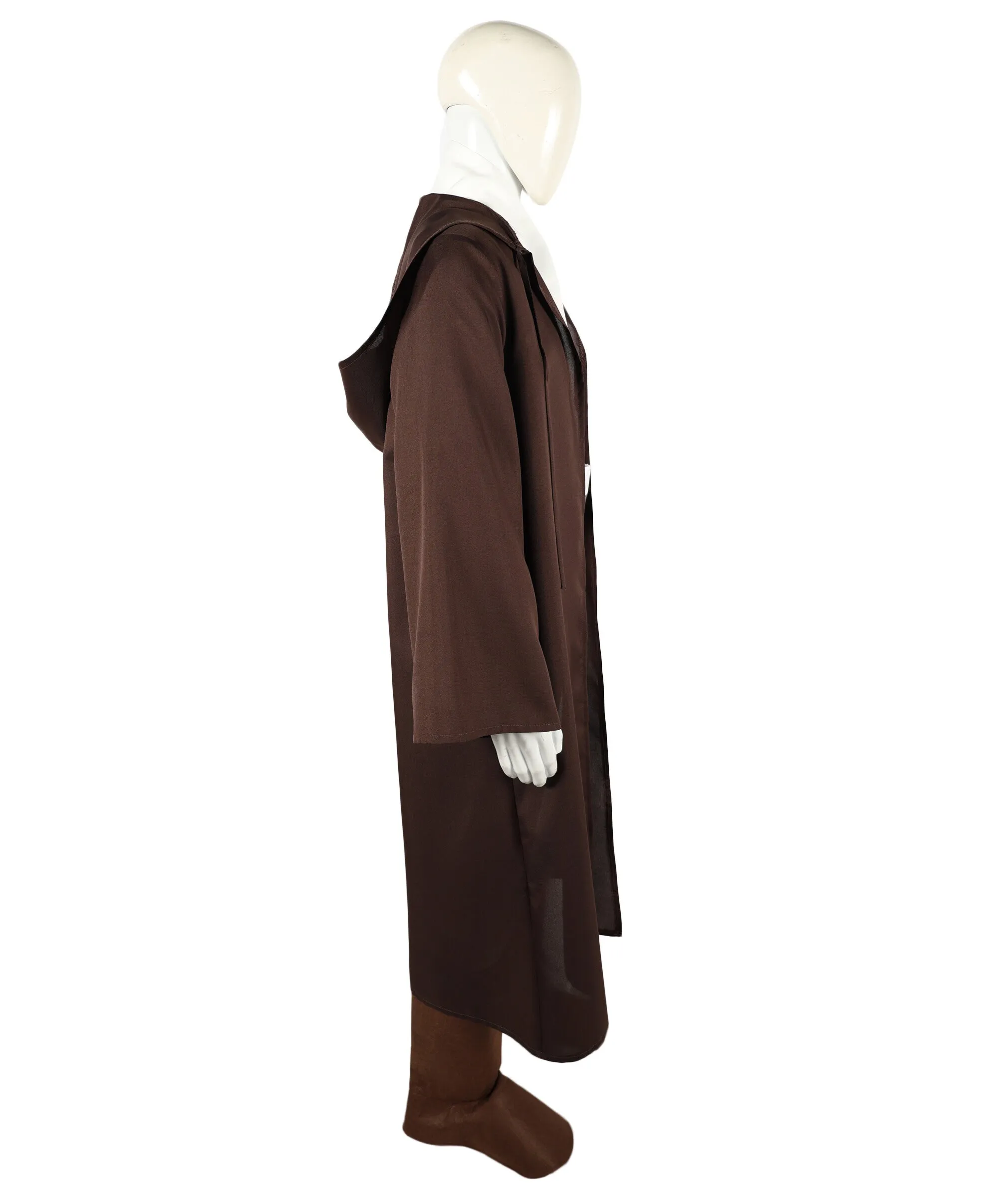 HPO Adult Fancy Dress Dark Brown Hooded knight Tunic Costume I Perfect for Halloween I Flame-retardant Synthetic Fabric