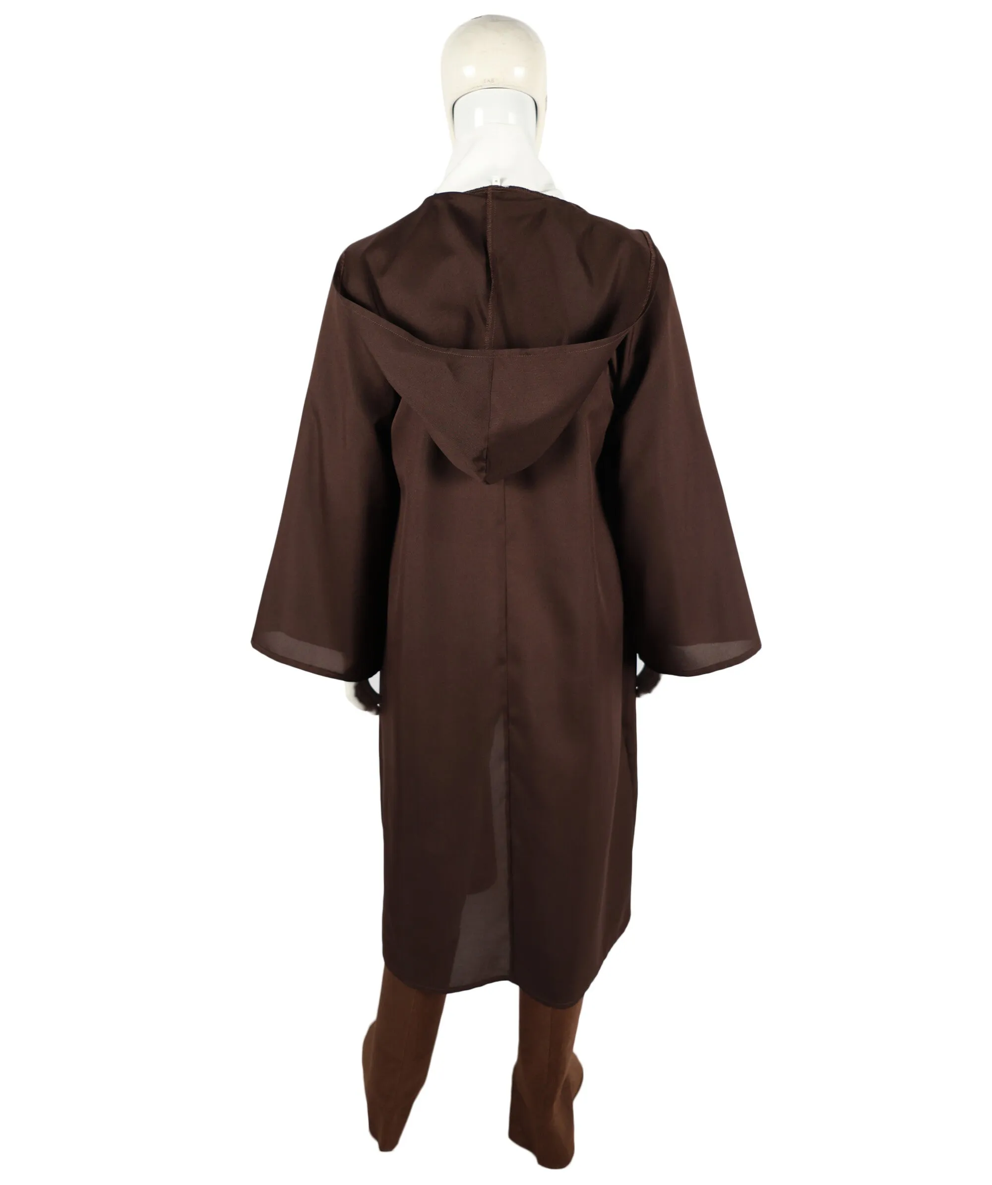 HPO Adult Fancy Dress Dark Brown Hooded knight Tunic Costume I Perfect for Halloween I Flame-retardant Synthetic Fabric