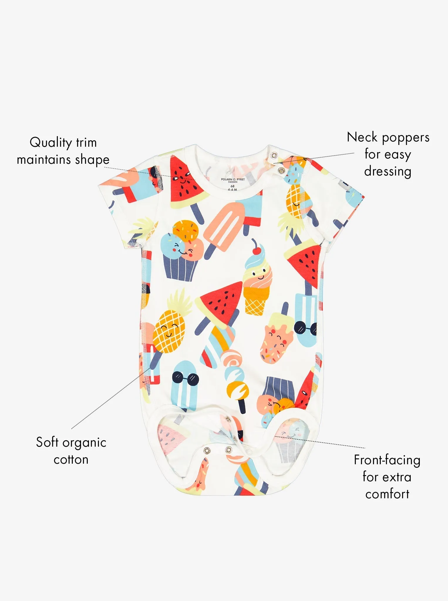 Ice Cream Print Babygrow