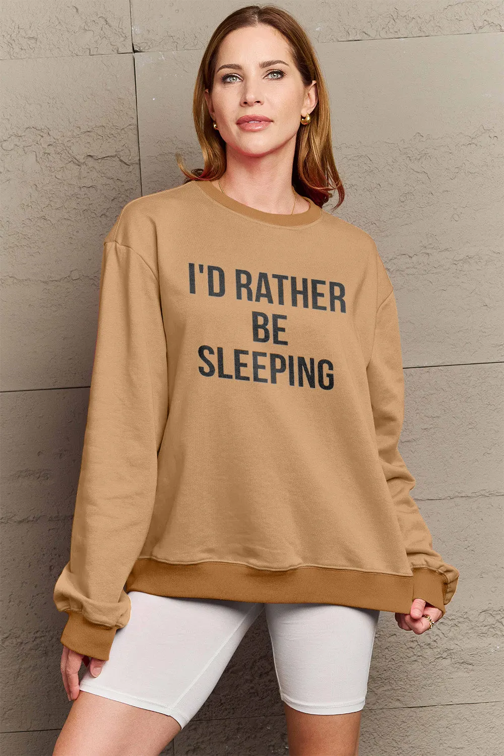 I'D RATHER BE SLEEPING Round Neck Sweatshirt: The Ultimate Lazy Day Essential