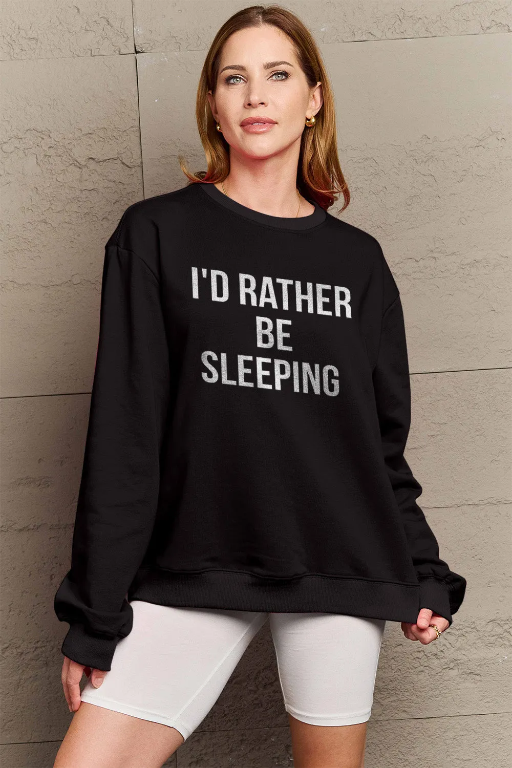 I'D RATHER BE SLEEPING Round Neck Sweatshirt: The Ultimate Lazy Day Essential