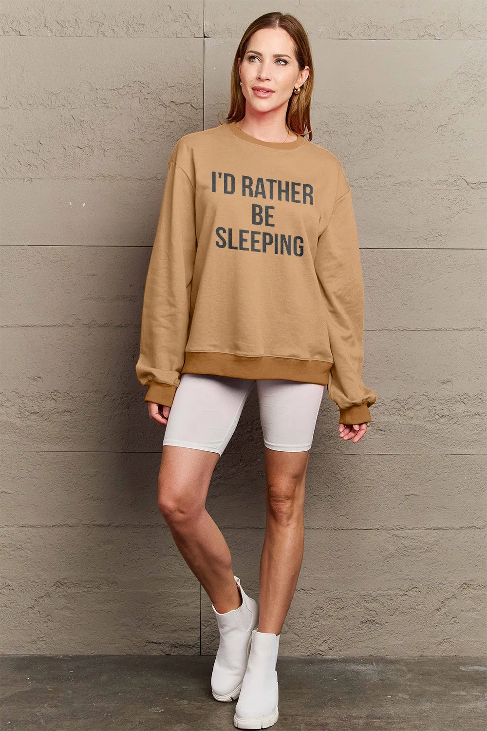 I'D RATHER BE SLEEPING Round Neck Sweatshirt: The Ultimate Lazy Day Essential