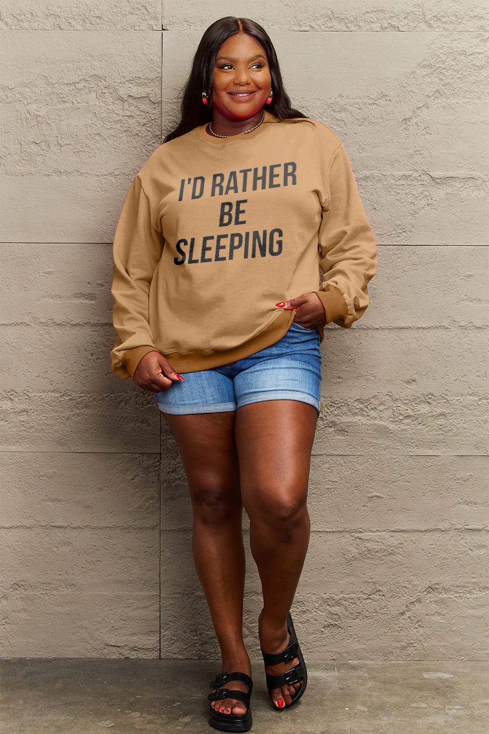 I'D RATHER BE SLEEPING Round Neck Sweatshirt: The Ultimate Lazy Day Essential