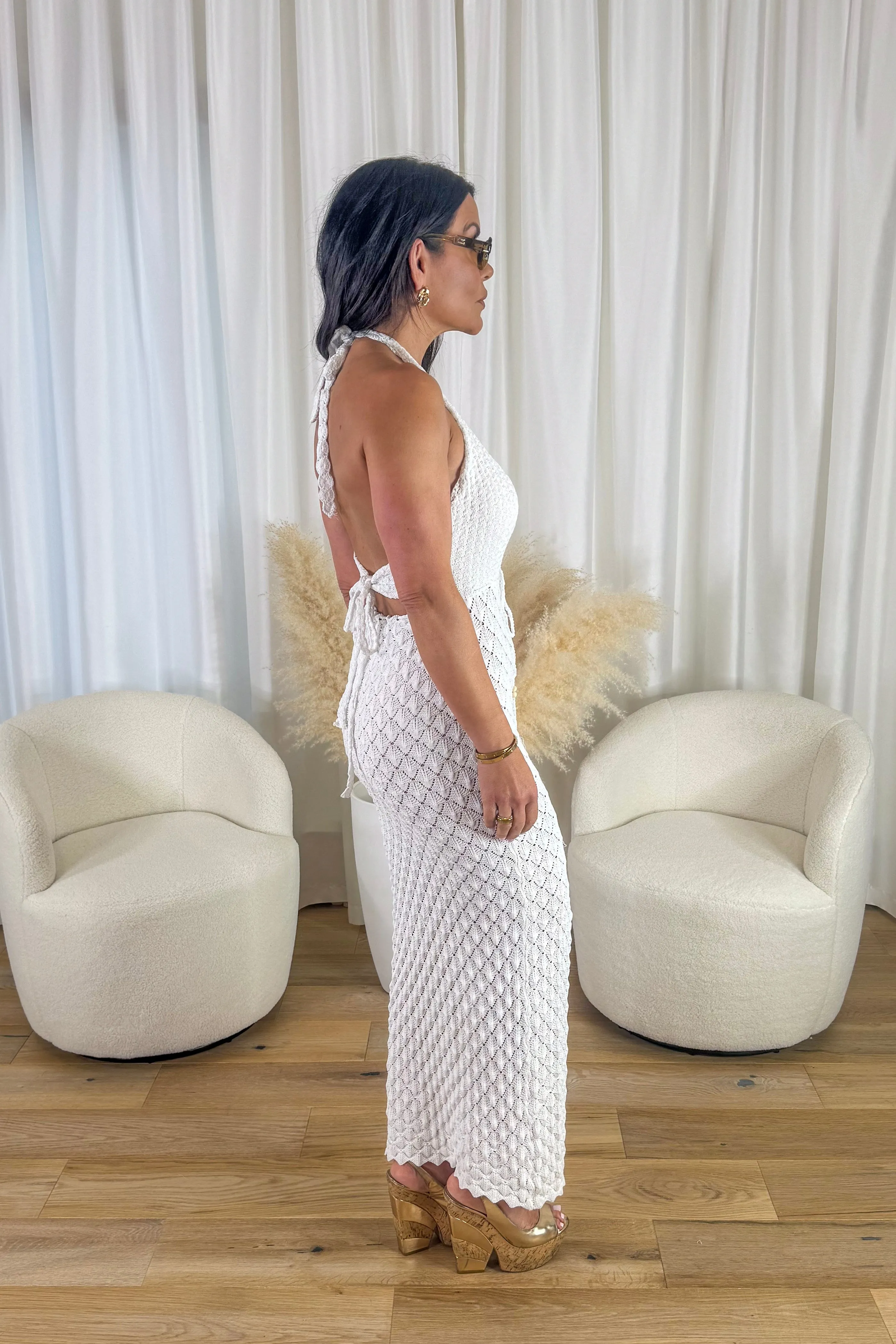 Imeera Crochet  Midi Dress