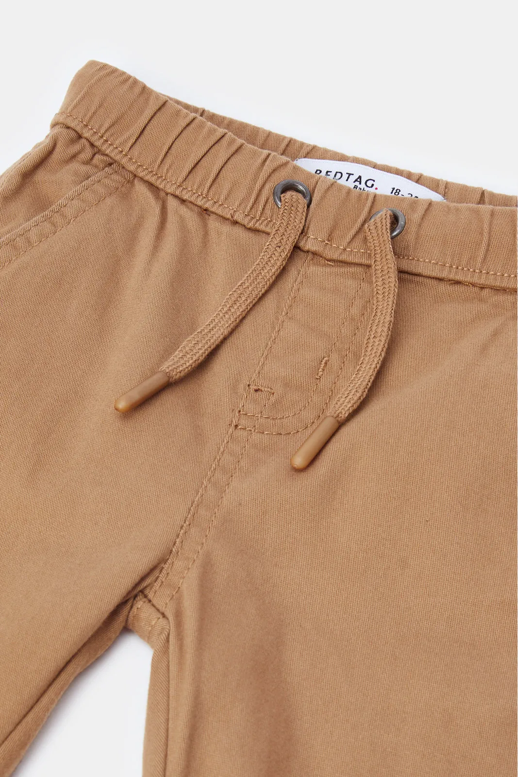 Infant Boys Beige Solid Twill Chino Trousers