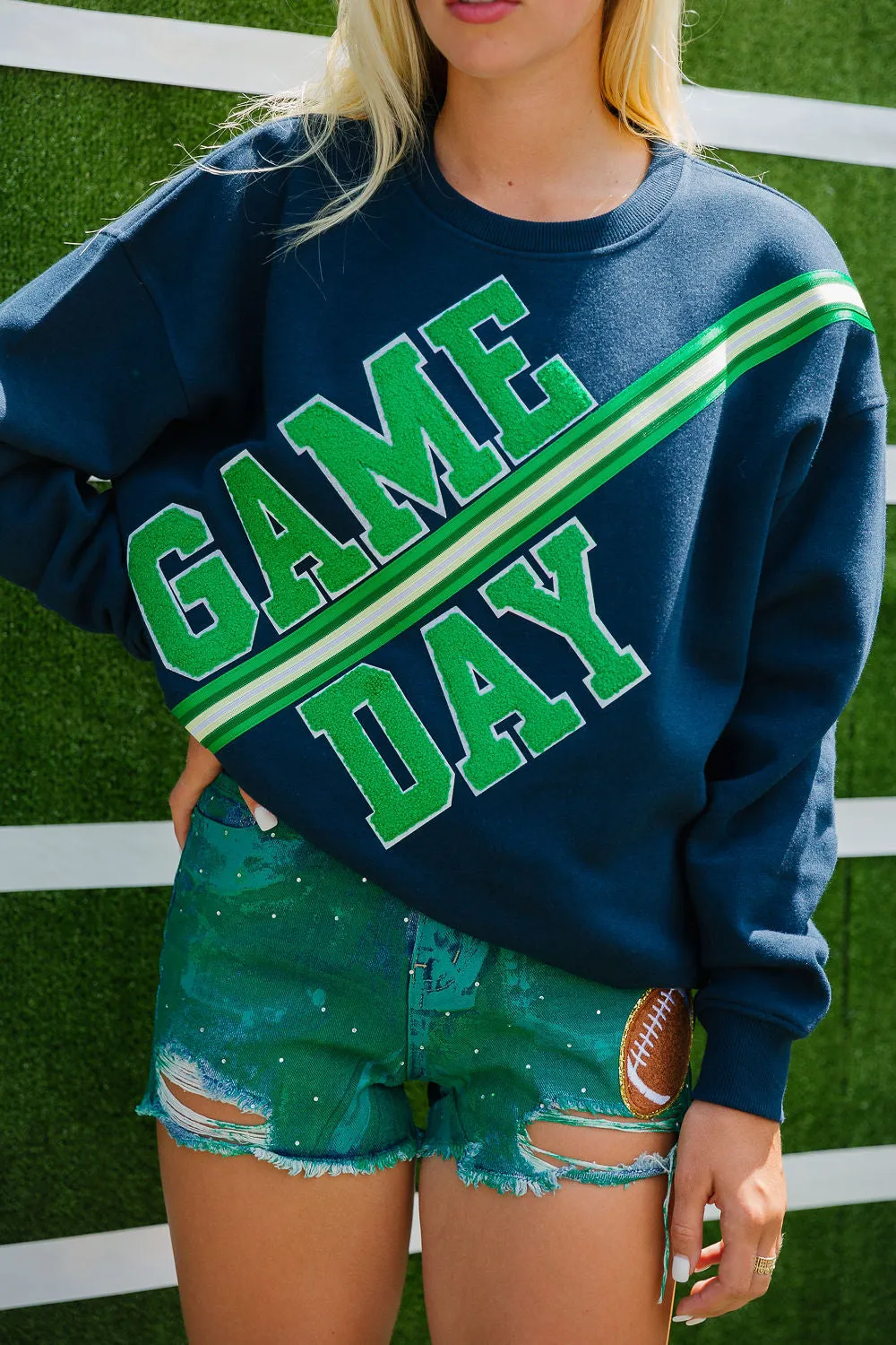 IT'S GAME DAY NAVY PULLOVER