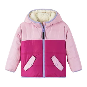 Kids Colorblock Sherpa Jacket | Pink