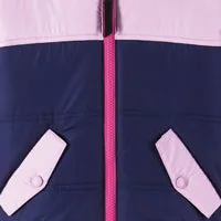 Kids Girls Colorblock Sherpa Jacket | Pink & Purple