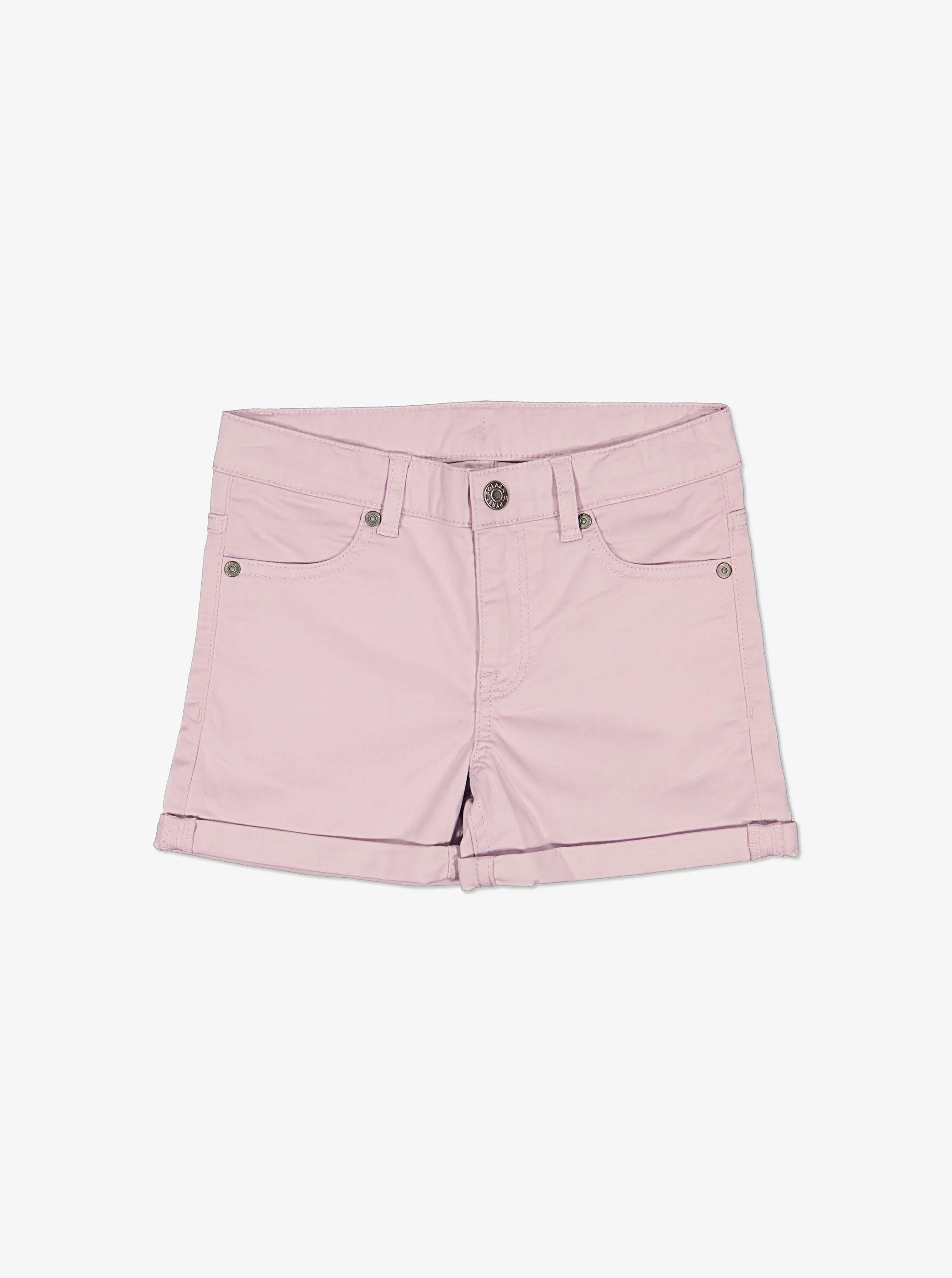 Kids Pink Denim Shorts