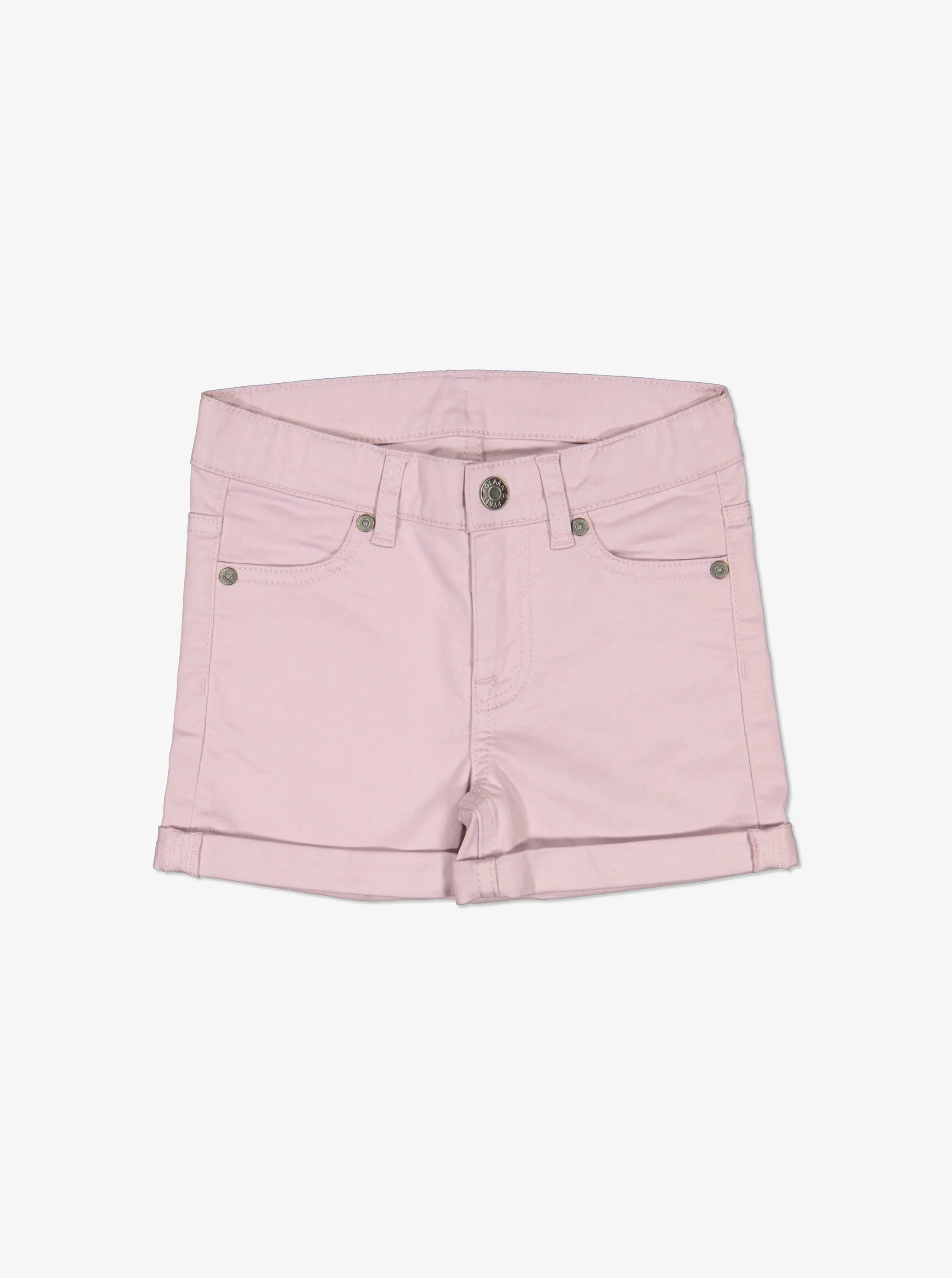 Kids Pink Denim Shorts