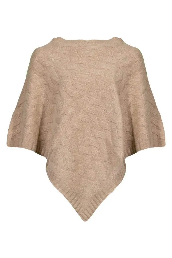 Kinross Cashmere Cable Poncho