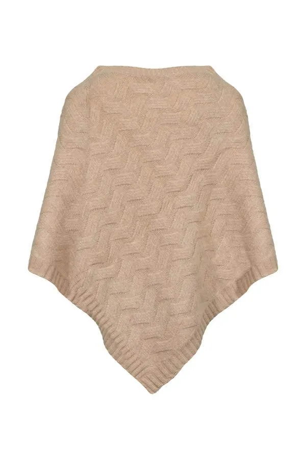 Kinross Cashmere Cable Poncho