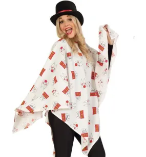 Köln Poncho für Damen weiß