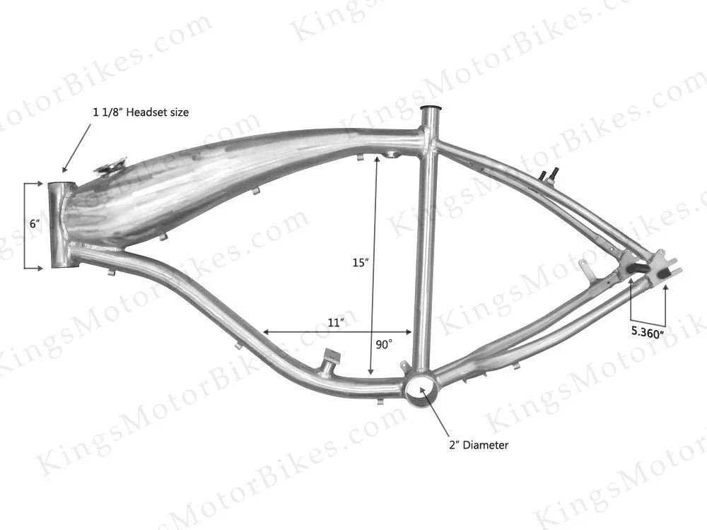 KMB GT Aluminum Bike Frame for 48cc / 66cc 2-Stroke & 4-Stroke Engines