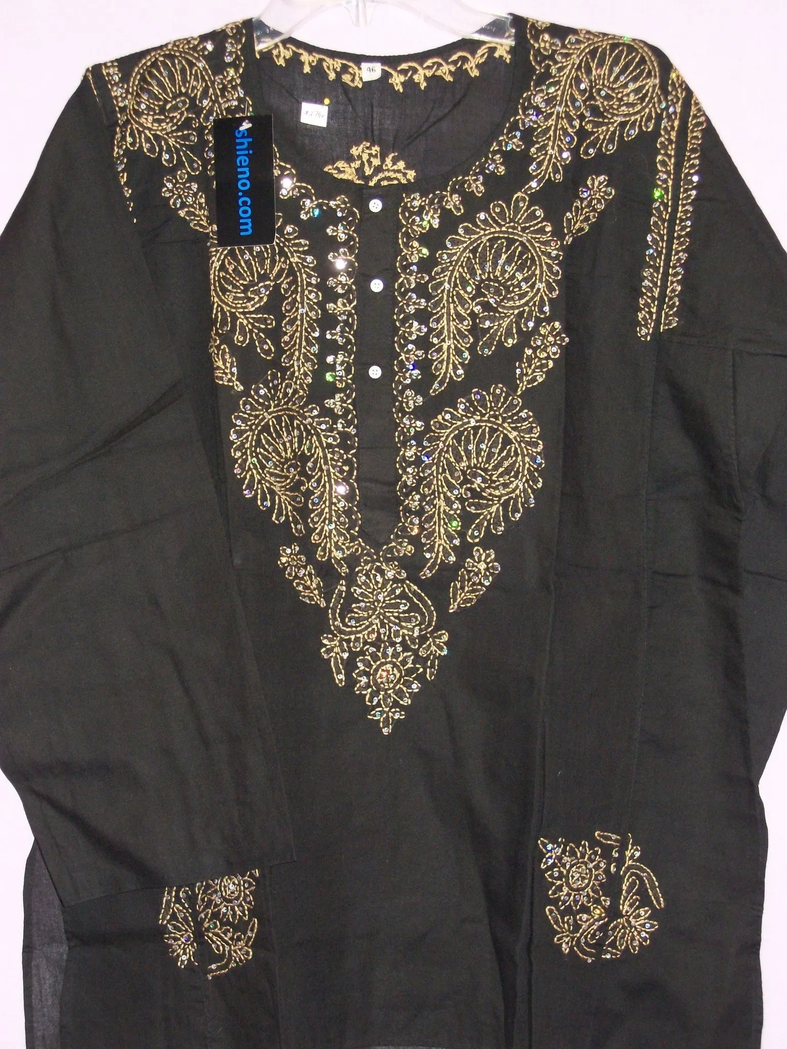 Kurti Tunic Shirt Blouse Black