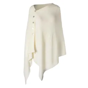 Lambswool Poncho- Cream