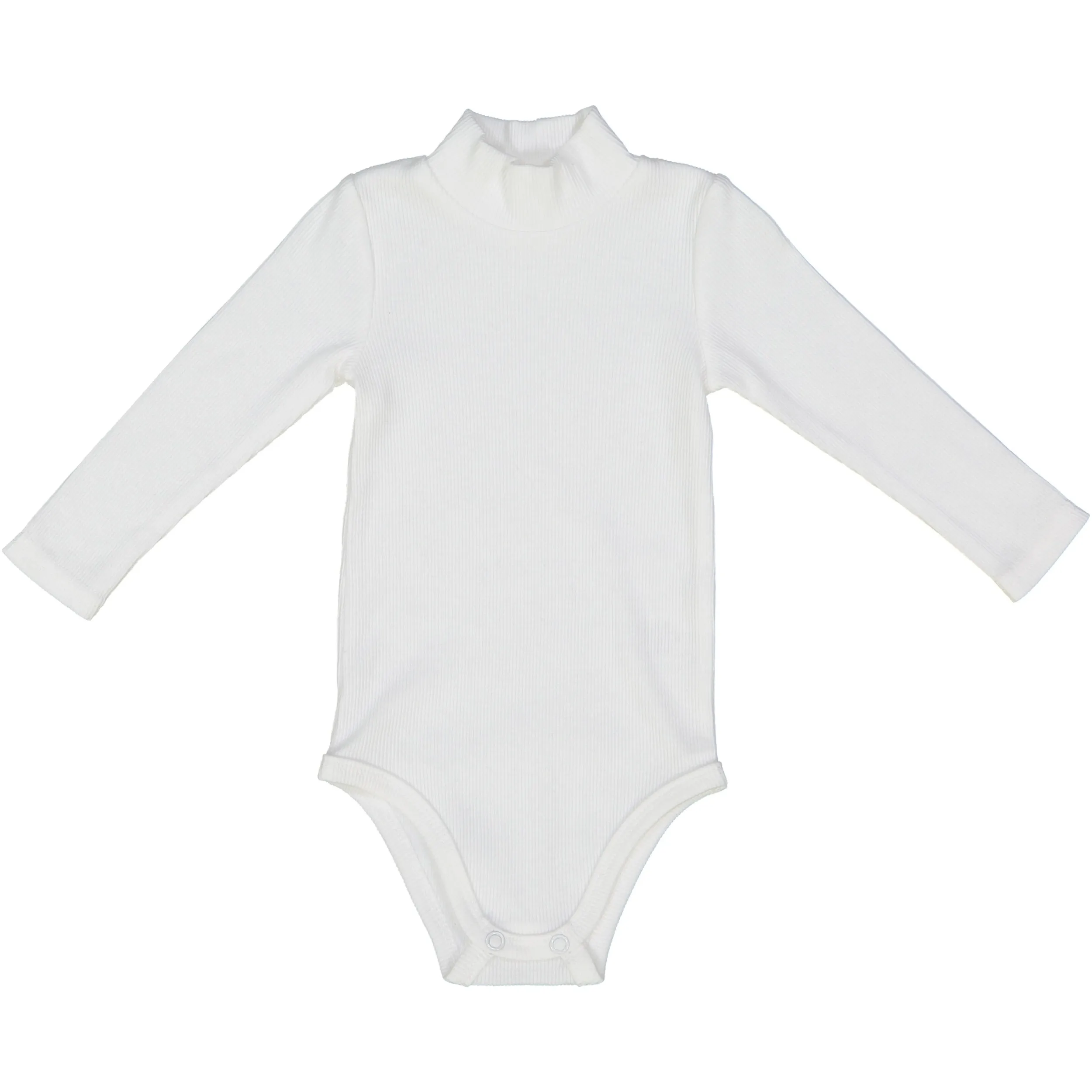 LIL LEGS WINTER WHITE RIBBED TURTLENECK ONESIE