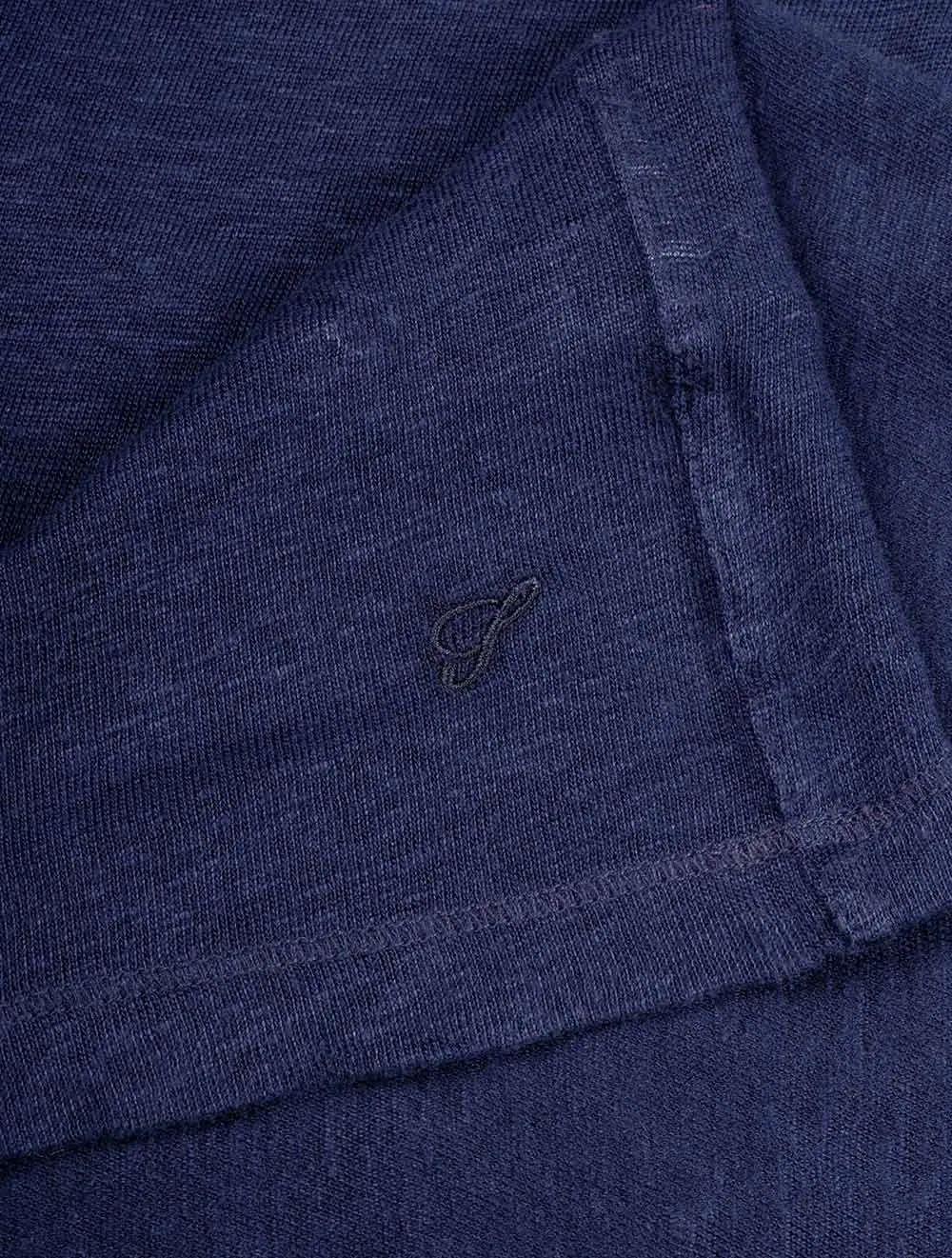 Linen Polo Shirt Navy