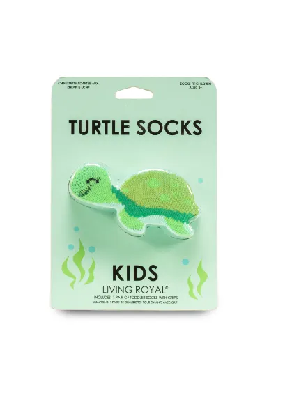 Living Royal Turtle 3D Kids Crew Socks