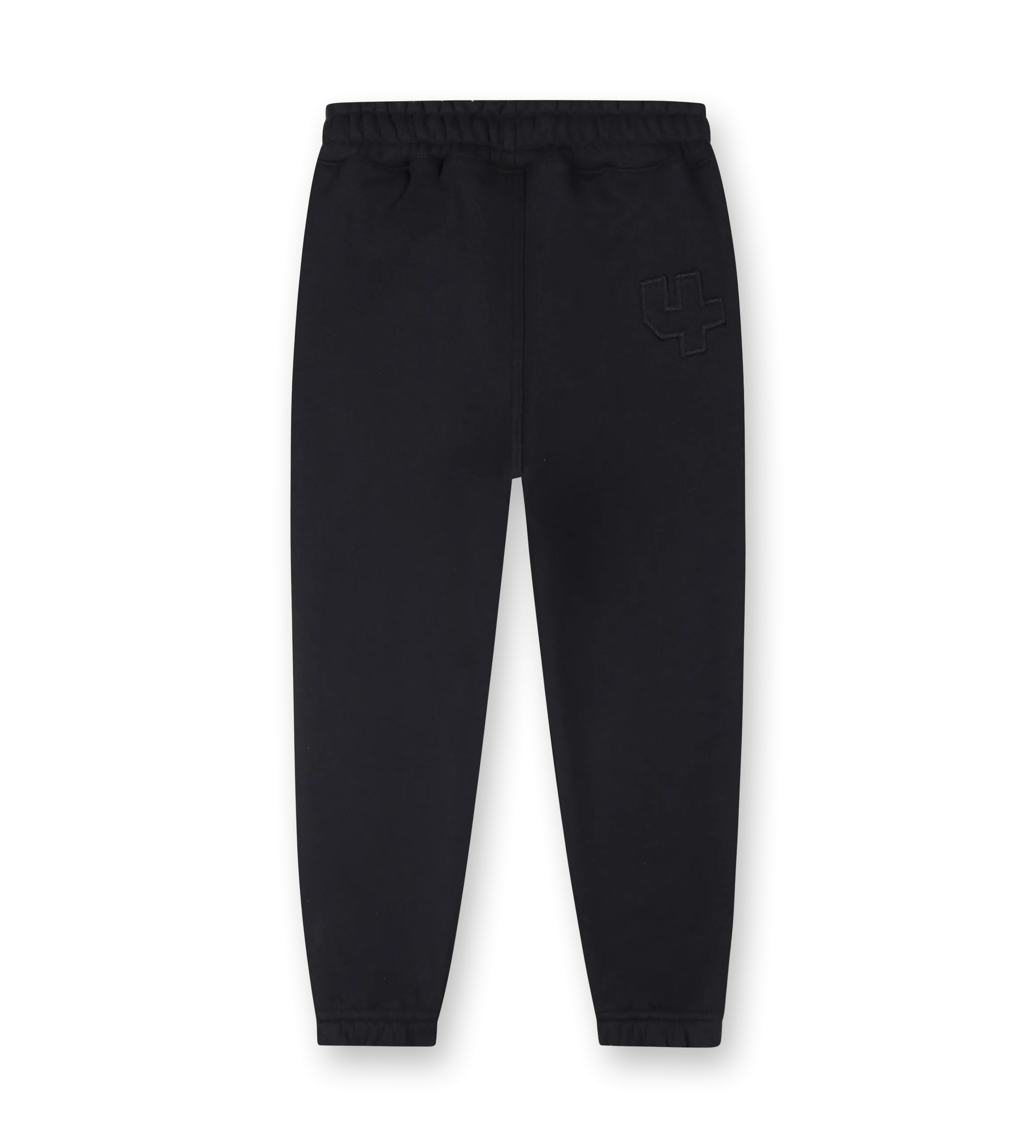 Logo Straight Leg Cuffed Sweatpants Black