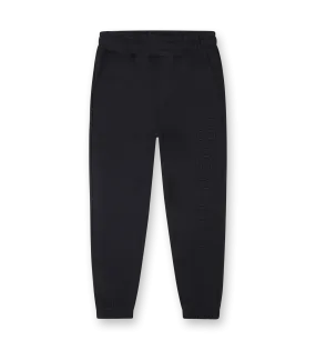 Logo Straight Leg Cuffed Sweatpants Black