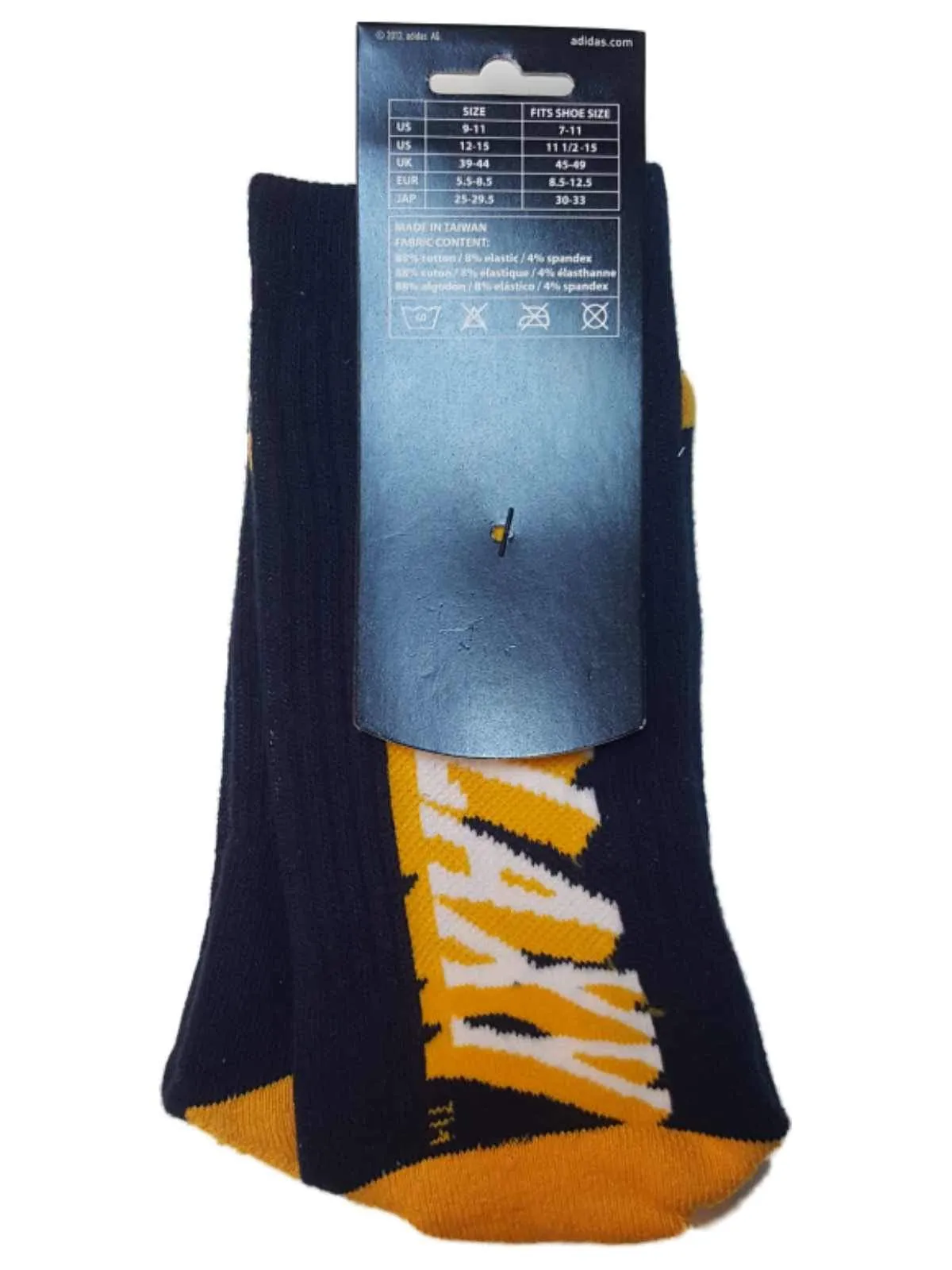 Los Angeles Galaxy Adidas Navy & Yellow "LA Galaxy" Logo Men's Crew Socks (L)