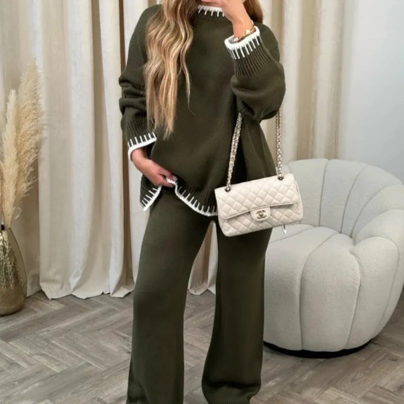 Lotte™ | Women's Cozy Oversized Sweater and Pants Set for Fall-Winter