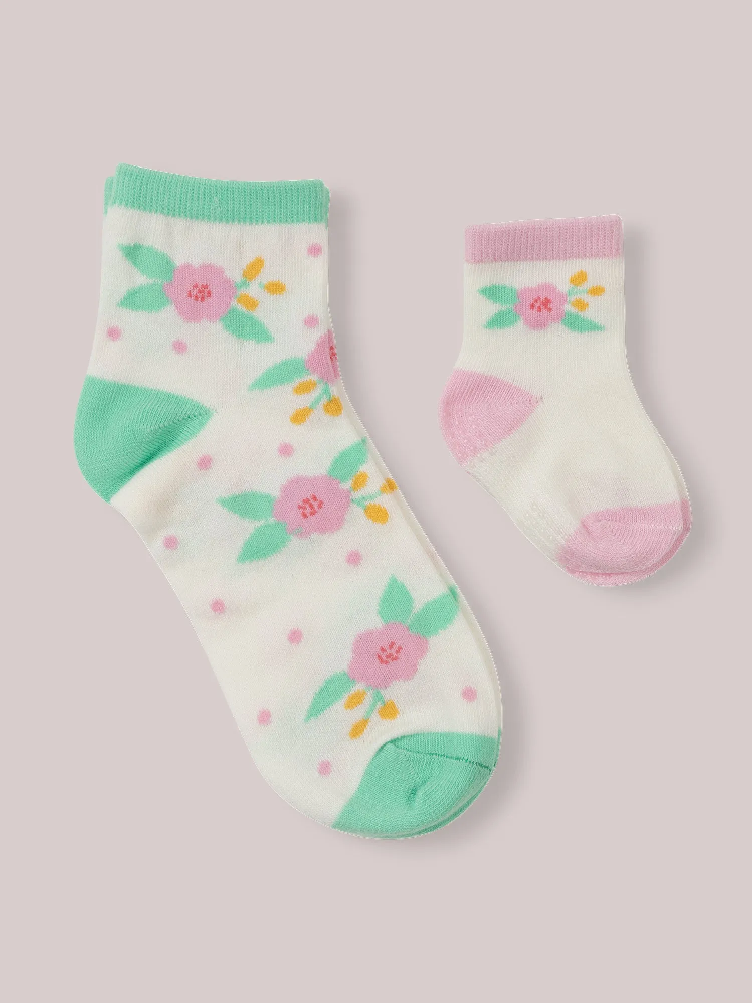 Mama & Me Matching Socks Set - Sweet Daisy