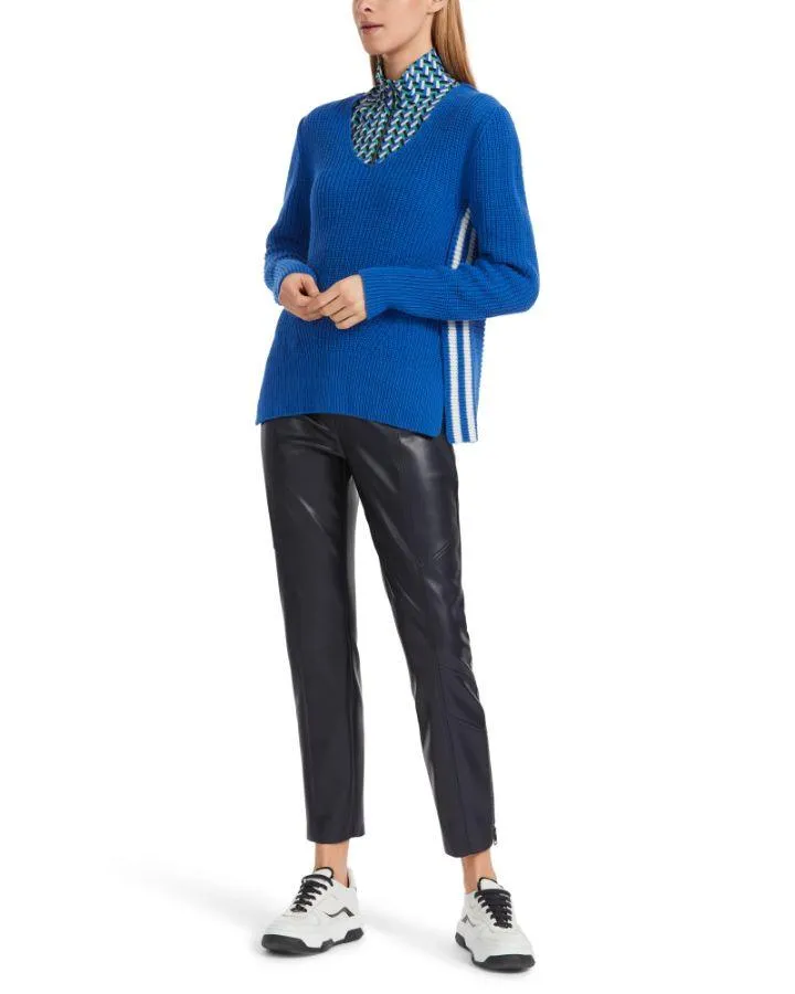 Marc Cain Wool Blend Ribbed Pullover