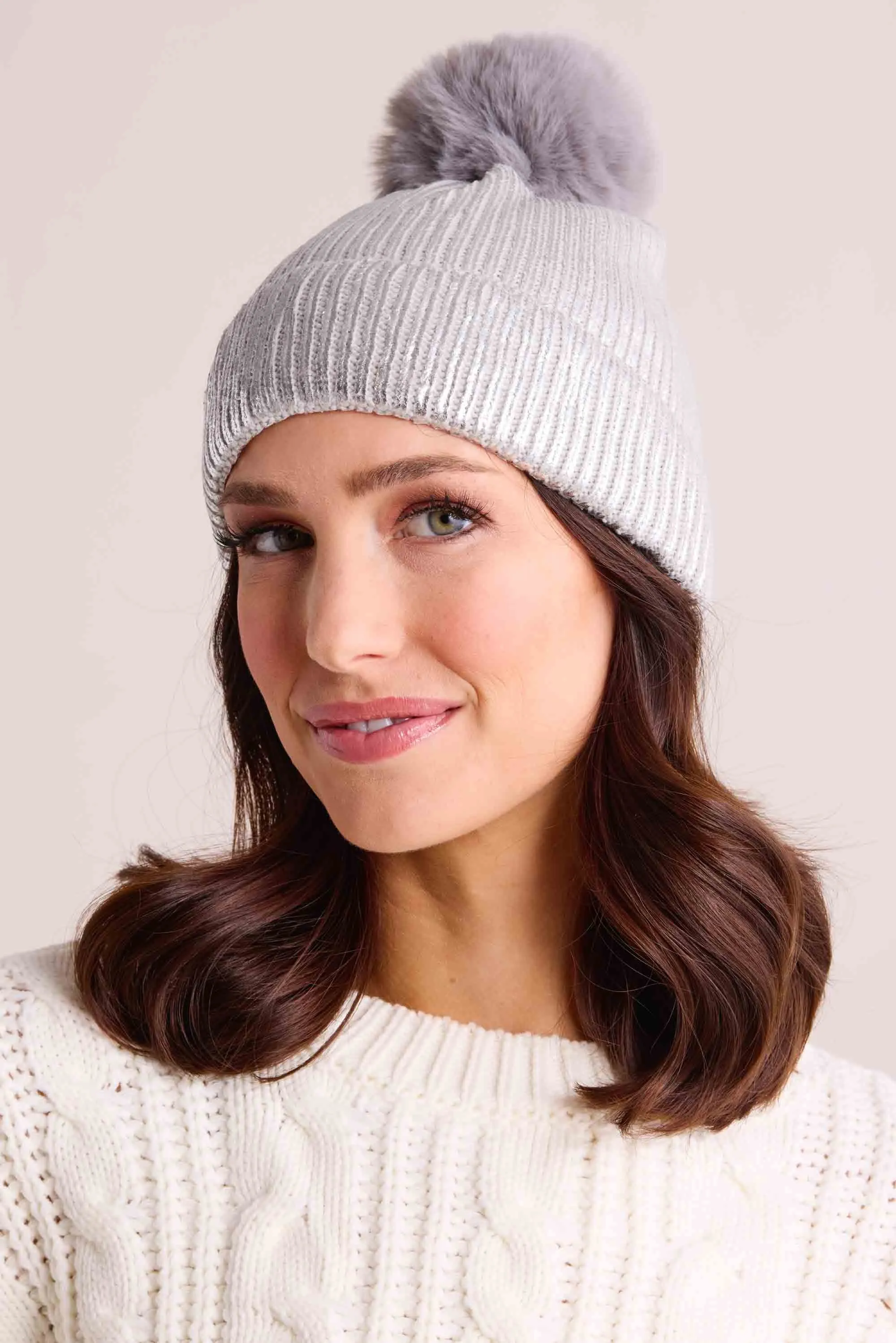 Maya Beanie- Silver