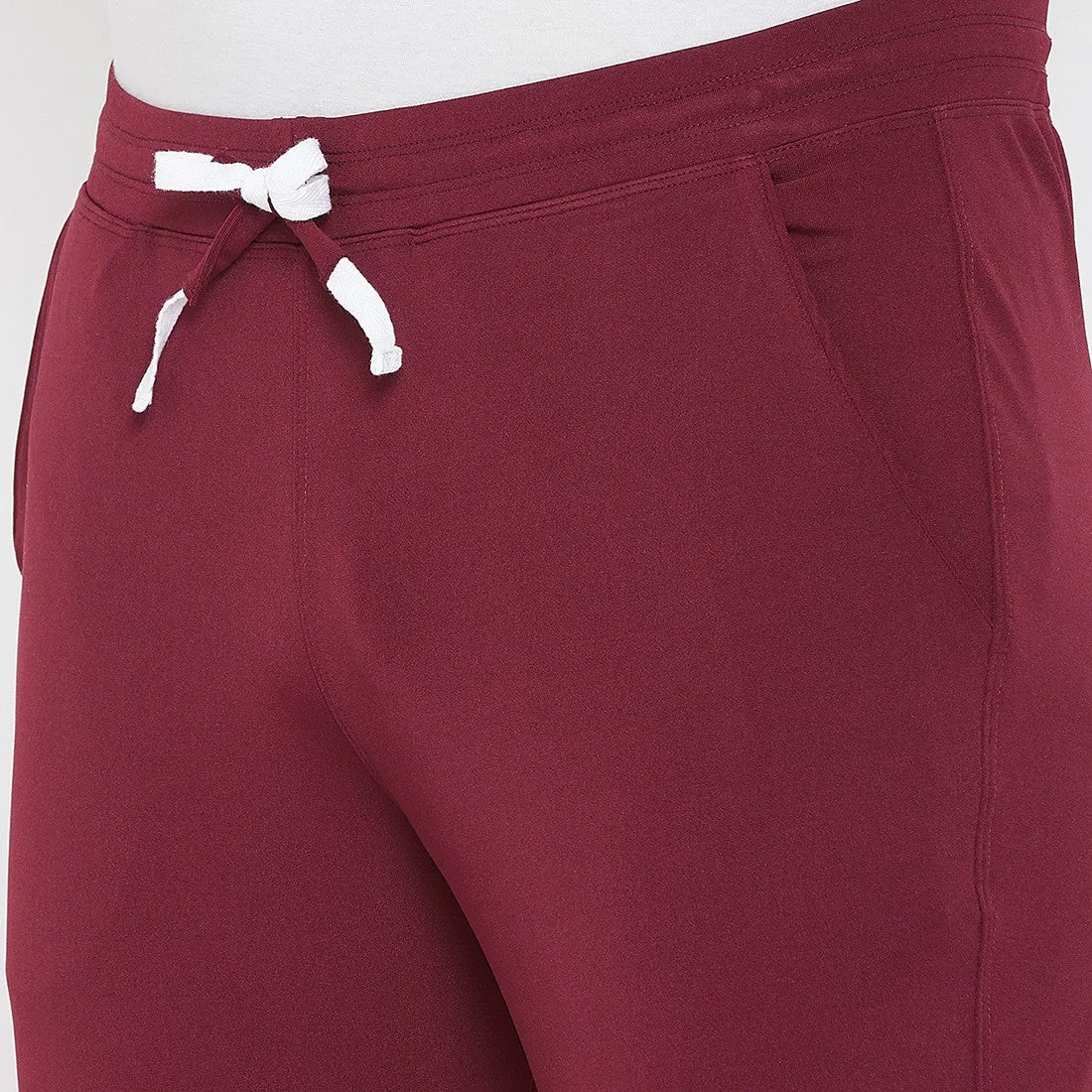 Men Solid Maroon Hiking Track Pants (Pack of 1)