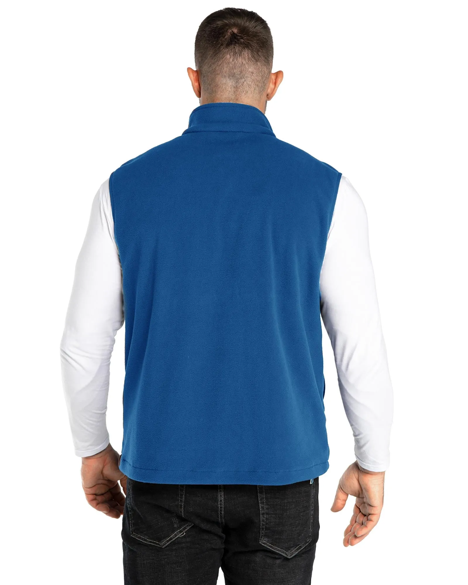 Men's 0.90 lbs Fleece Vest Outerwear with 4 Deep Pockets