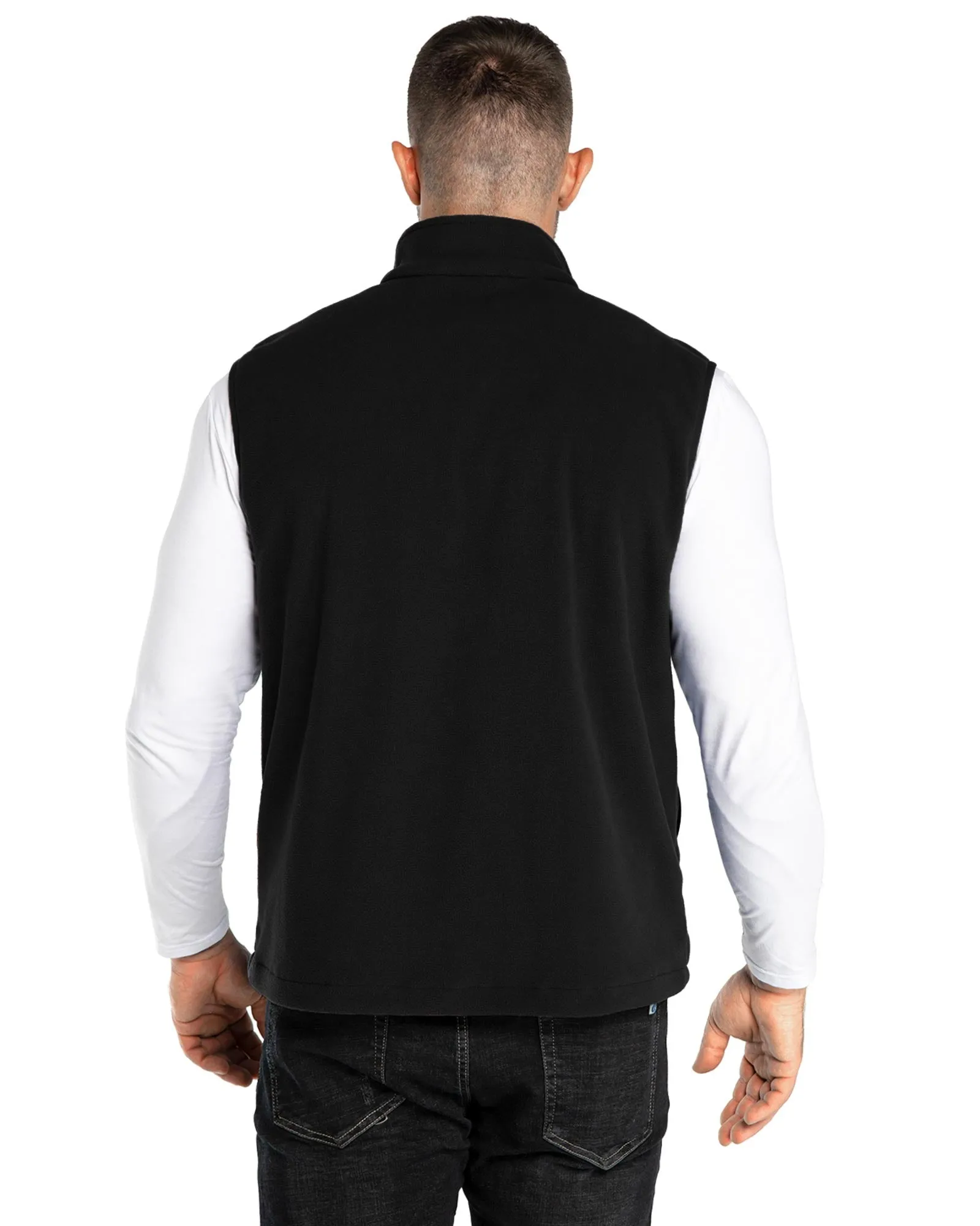 Men's 0.90 lbs Fleece Vest Outerwear with 4 Deep Pockets