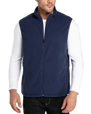 Men's 0.90 lbs Fleece Vest Outerwear with 4 Deep Pockets