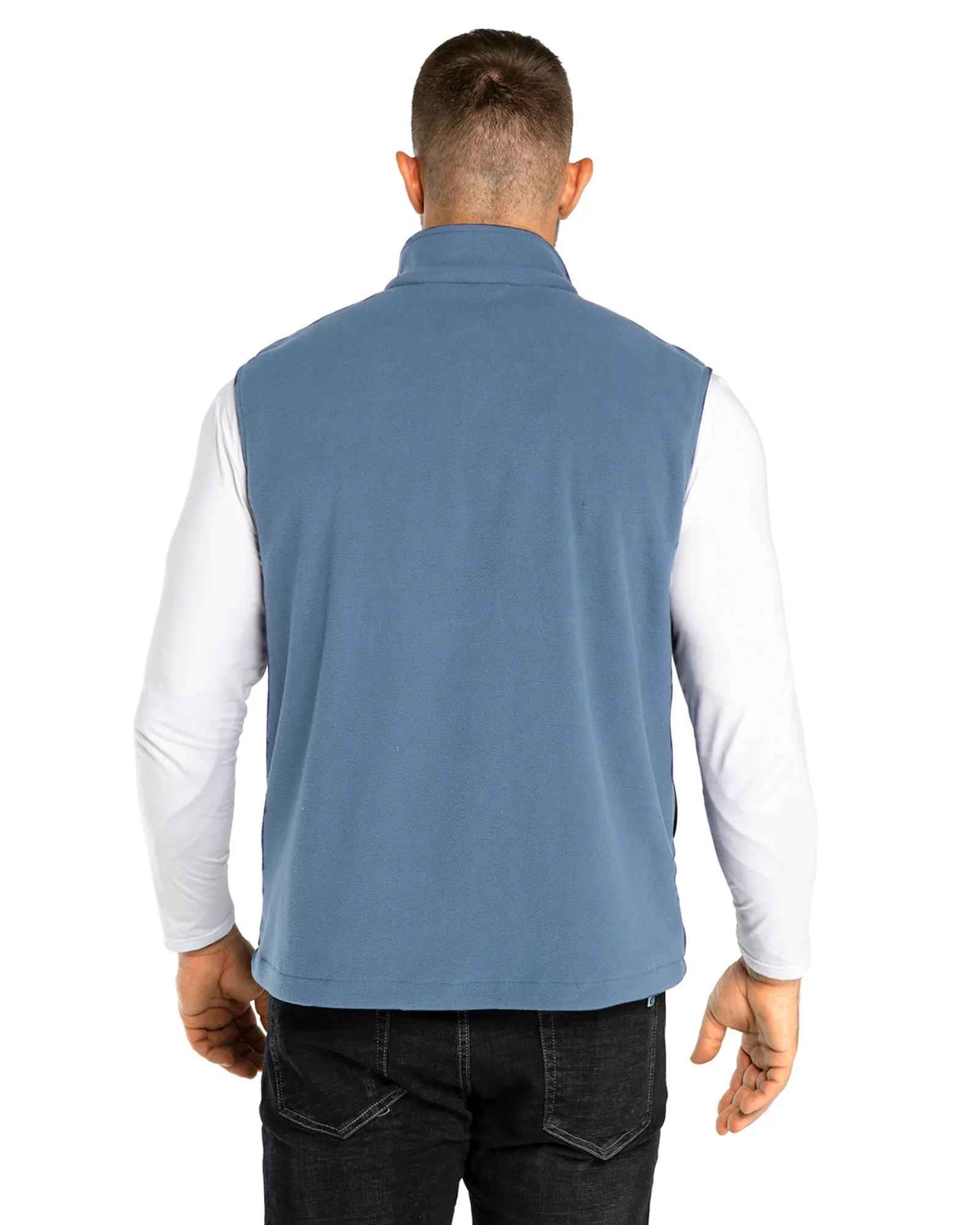 Men's 0.90 lbs Fleece Vest Outerwear with 4 Deep Pockets