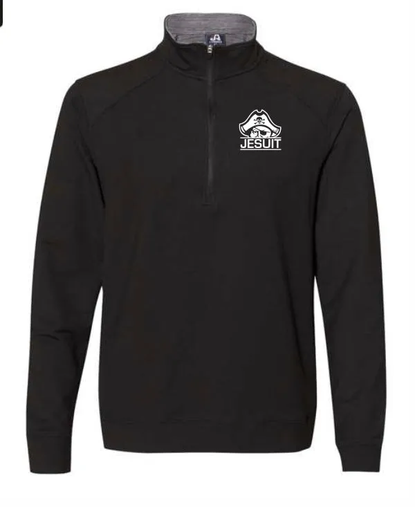 Men’s 1/4 Zip Black Longsleeve Pullover